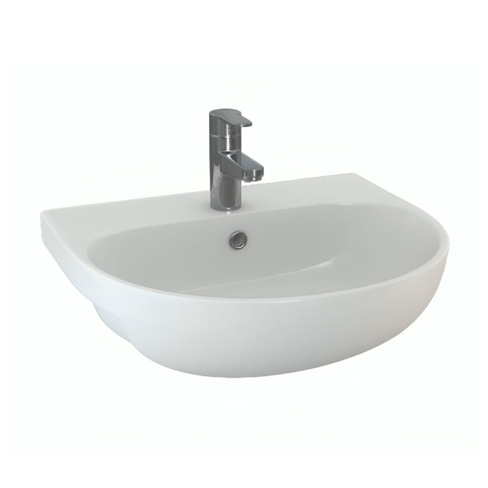 Cleo 55cm Semi Recessed Washbasin