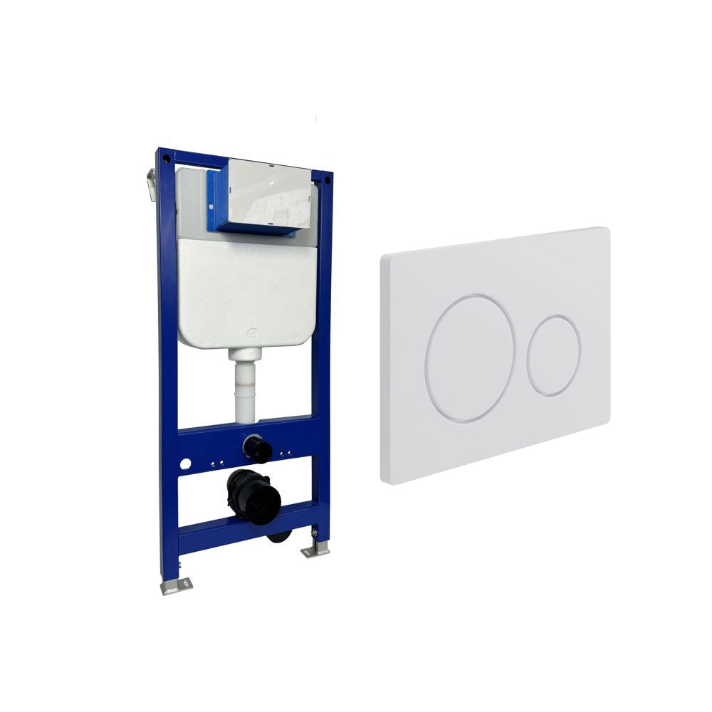 Universal Wall Hung Toilet Frame With Dual Flush Plate