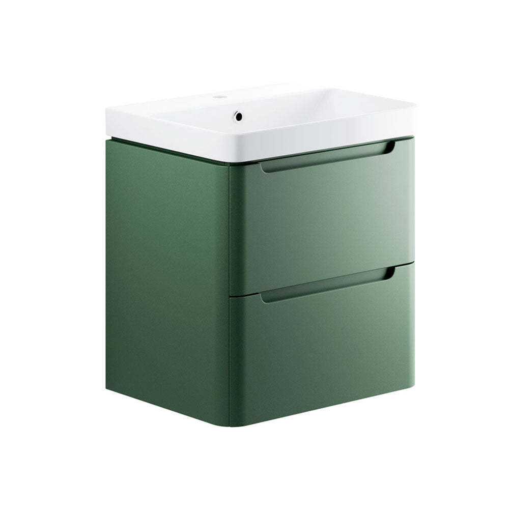 Lambra Wall Mounted 2 Drawer Unit And Washbasin 605mm