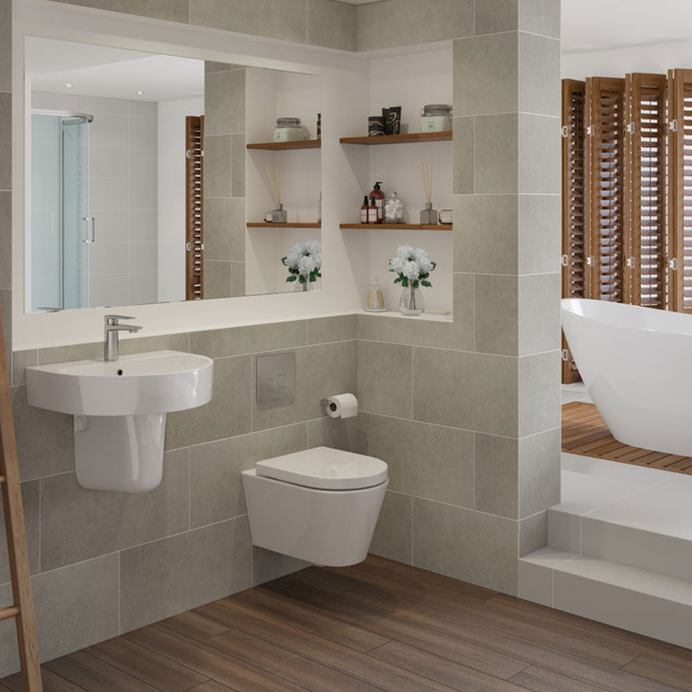 Cilantro Wall Hung Rimless Toilet With Soft Close Seat