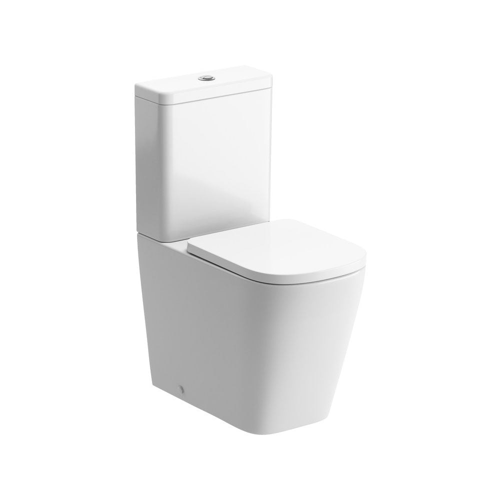 Tilia Close Coupled Comfort Height Toilet Rimless Closed Back With Soft Close Seat