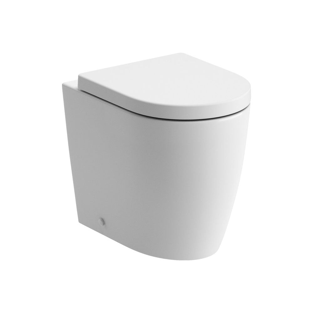 Cilantro Back To Wall Comfort Height Rimless Toilet With Soft Close Seat