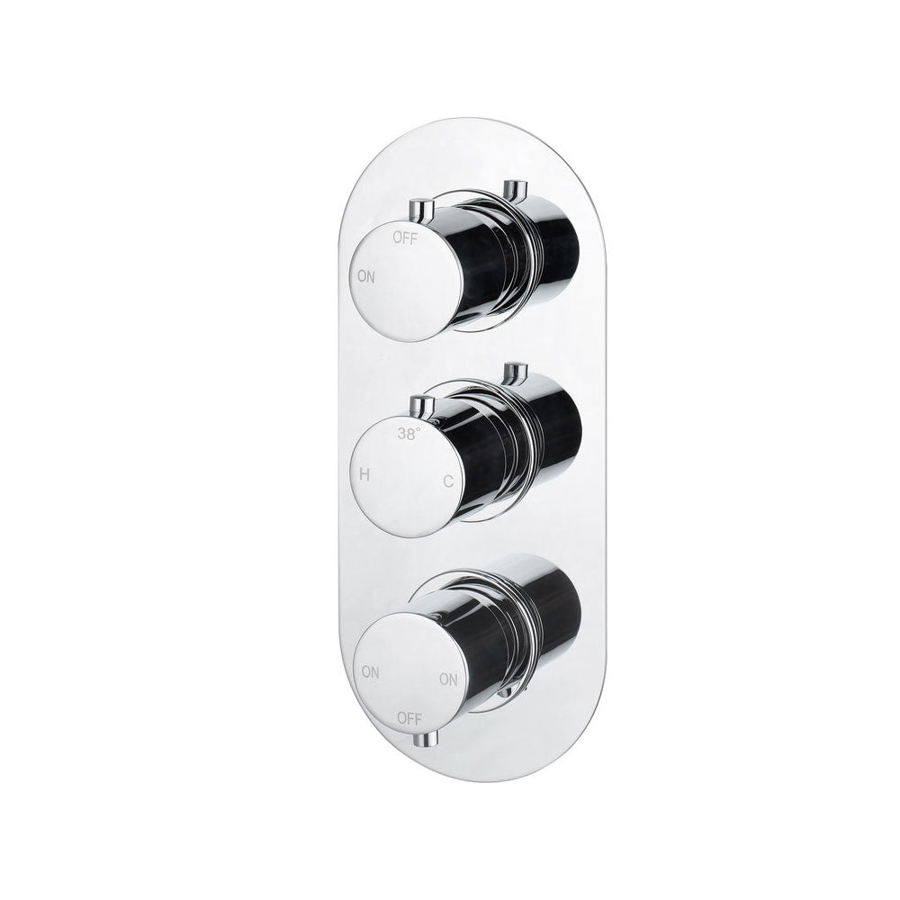 Astro Round Thermostatic Shower Valve Chrome