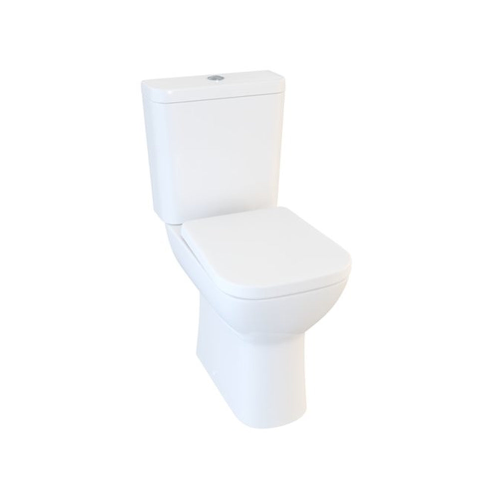 Cleo Short Projction Comfort Height Close Coupled Toilet With Soft Closing Seat